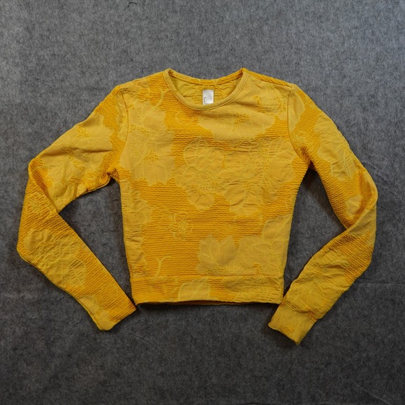Seea Other - Seea Yellow Textured Long Sleeve Swim Top Rash Gaurd